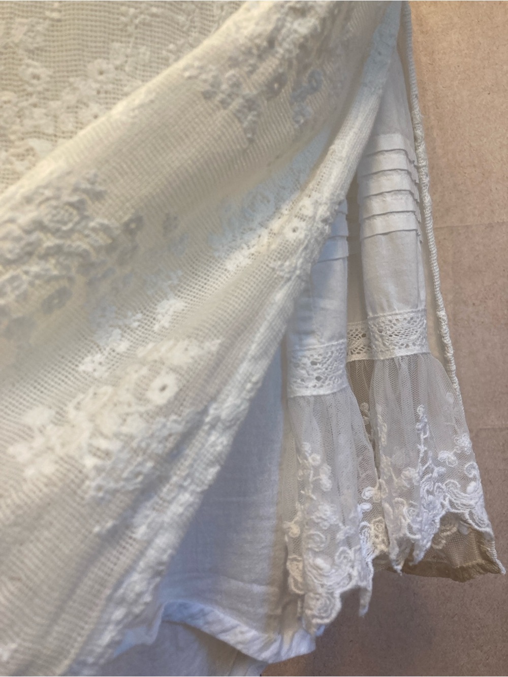 April Cornell White Lace-Trim Slip - Picture 11 of 13